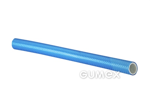 Zahradní hadice BLUEGARDEN, 12,5/17mm, 15bar, PVC, -5°C/+60°C, duše neprůhledná bílá/obal transparentní modrý